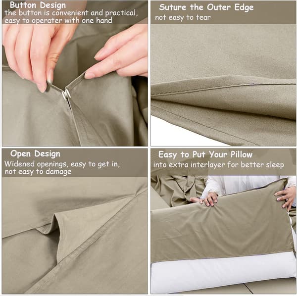 Portable Anti-Dirt Camping Reiselaken - Khaki, Lett og