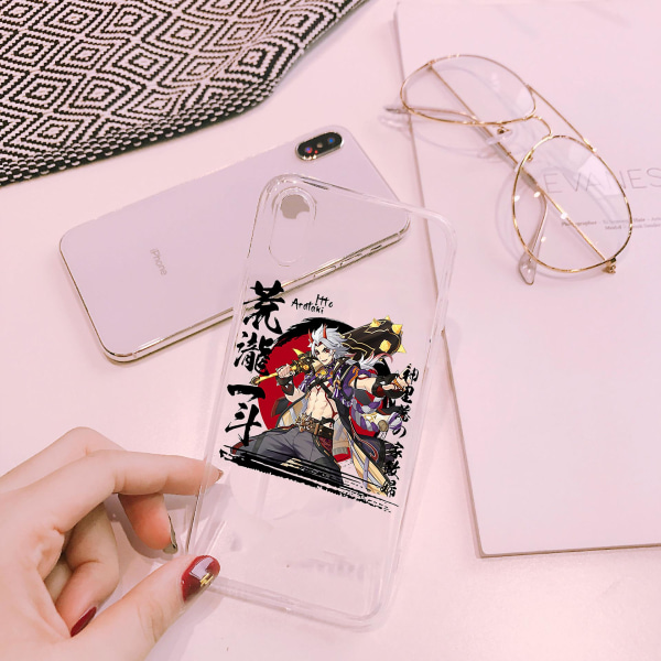 Genshin Impact iPhone-deksel for 13 12 11 Pro Max Mini 8 7 6 Plus Funny Creative Shell For X Xs Xr Se 2020 Cover Coque-13 For 6Plus 6SPlus