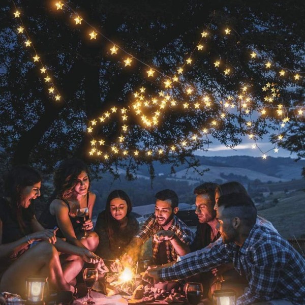 Utomhus Solar String Lights 30Ft 50LED Star Fairy String Lights