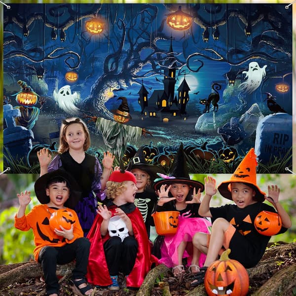 Halloween fotobakgrunn (185 x 110 cm)