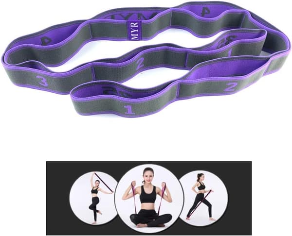 Fitness Elastisk Bælte, Yoga Elastisk Bælte, Justerbart Elastisk Bælte