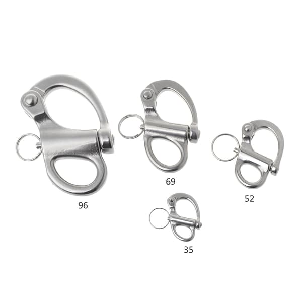 Rigging i rustfritt stål Seiling Fast bøyle Snap Shackle Fixed Eye Snap Hook Seilbåt Seilbåt Yacht Living 96mm