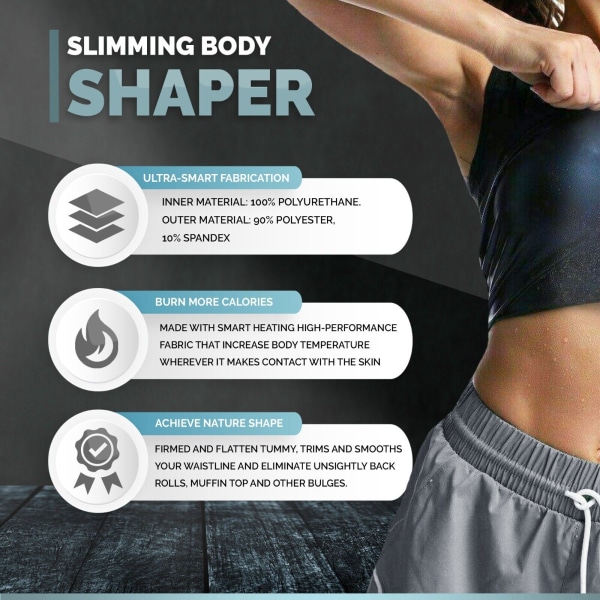 Sweat Shaper Saunavest Mænd Kvinder Termisk Kropsslankende Undertrøje Korset Fedtforbrænding Men L-XL