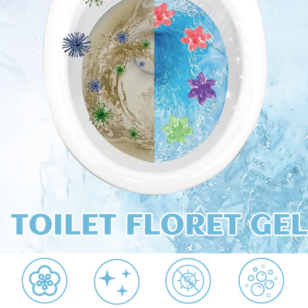 3st toalett floret gel avkalkning och luktborttagning toalett