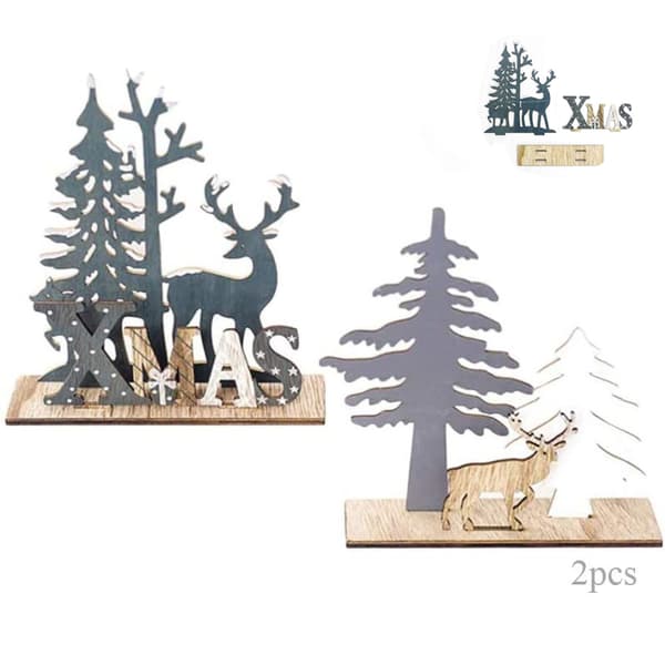 Jul tre bokstaver Xmas dekorasjon display objekt Mini