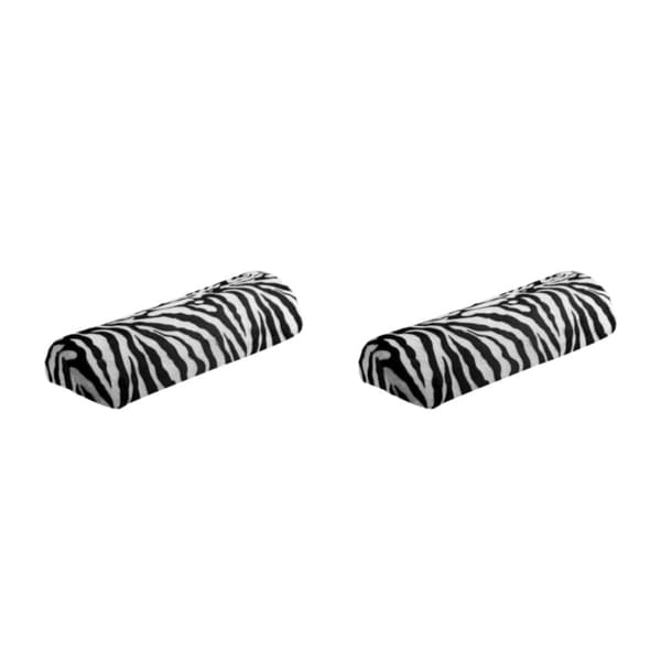 1/2/5 Nail Art kudde Tättvävt siden sammetstyg För zebra-stripe 2PCS