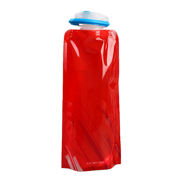 Löpning utomhusaktiviteter Vattenflaska  Hopfällbar red 700ml