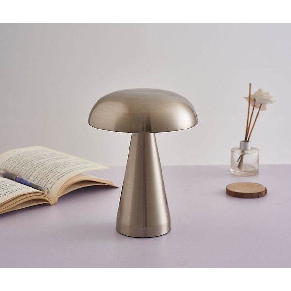 USB Opladning LED Champignon Bordlampe, Touch Sensor Skrivebordslampe Be