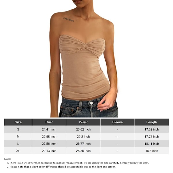 Crop Topper for kvinner Y2K T-skjorte SVART XL XL