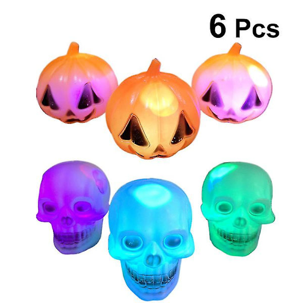 6 stk Halloween-lys for Halloween-dekor