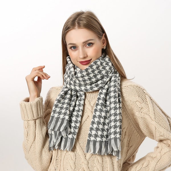 Håll dig varm Vintersjal för kvinnor, filt Wrap-sjal, mjuk stol Khaki 180*70CM