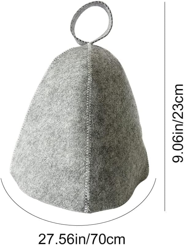 Sauna Hat Foldbar Naturlig Filt Uldhue Blød Solid Cloche Hat fo