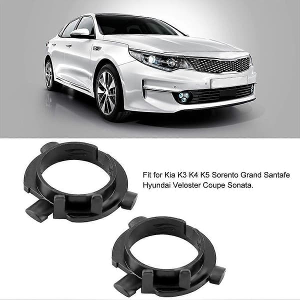 2 stk LED Bil H7 Frontlyspære Adapter Base Holder for Kia K5 Hyundai Santafe