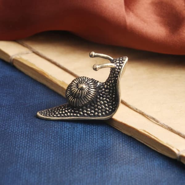 Personlighet Pure Copper Mini Snigel Staty Ornament (A)