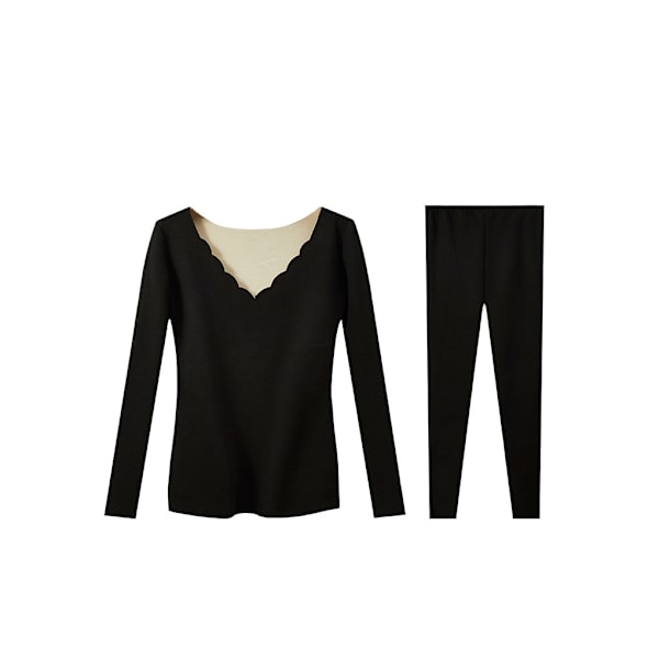 Thermal Set Hudvänliga långärmade underkläder Black