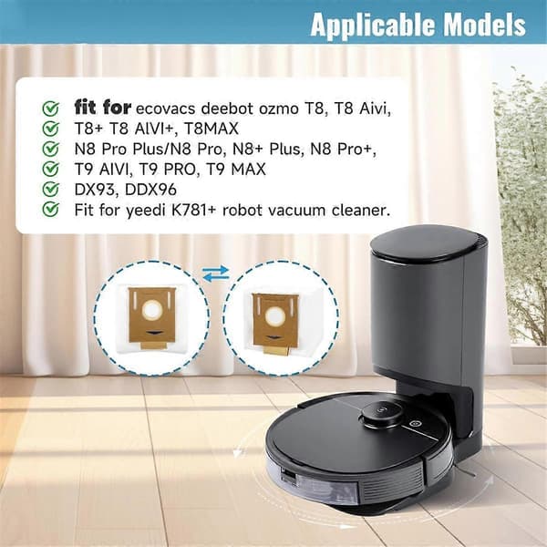 20 stk. støvpose til Deebot Ozmo T8, T8+, T8, N8, N8 Pro, T9 T9 PRO støvsuger affaldsposer