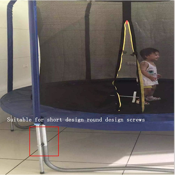 Set med 6 trampolintillbehör, skruvar för att fixera studsmattan, su