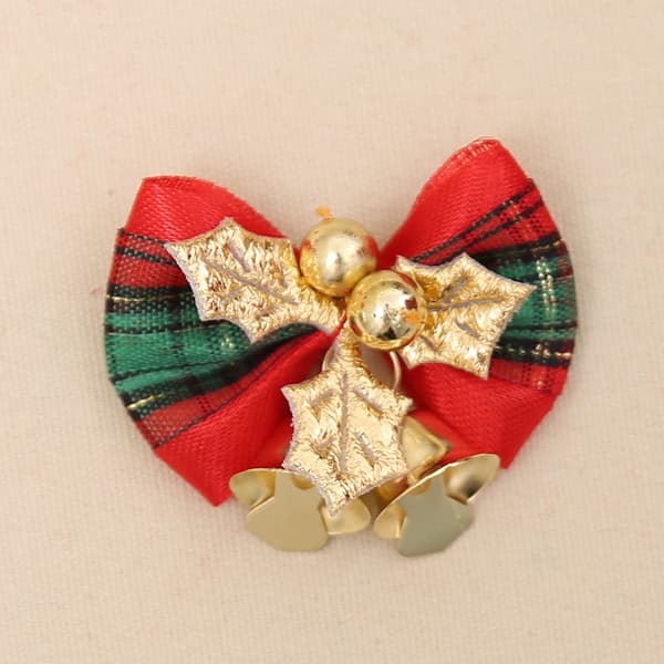 Julbåge med klockor Mini Bowknot Garland Bow Dekorativa rosetter