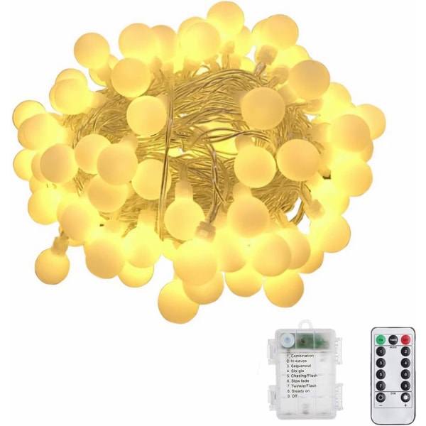 Valonauha, jouluvalot, IP42 vedenpitävä 8 tilaa (6M 40LED)