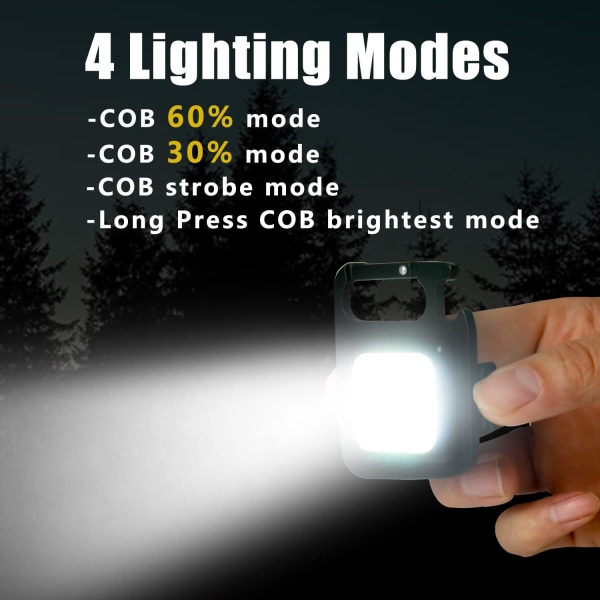 W1 små magnetiska minifickor COB Kraftfulla 500 höga lumen B