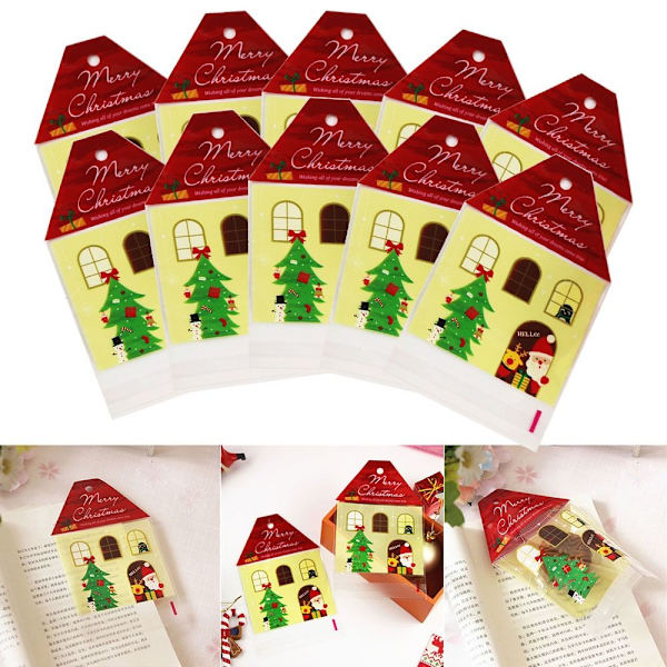 50 st julgodispåsar Xmas House förpackningsficka