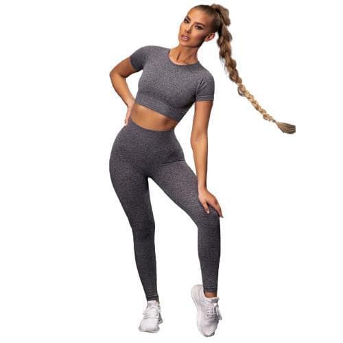 Grå leggings med høyt liv gray L