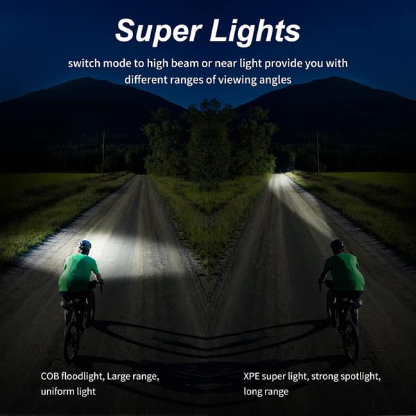 2 kpl Ladattava LED-otsalamppu, tehokas vedenpitävä otsavalaisin wi