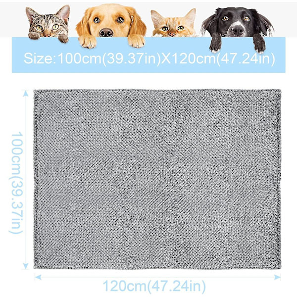 Fluffigt Sherpa Hundtäcke Kattfilt, 100 X 120 Cm Mjuk och varm Sömnmatta Present