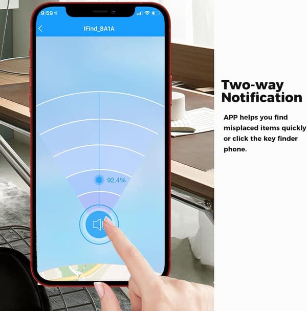4-pakning Smart Bluetooth Tracker og Bluetooth Nøkkel Finner – Nøkkel Lokalisator