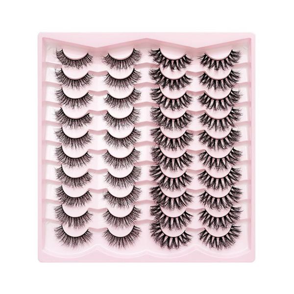 Tekoripset Irtoripset Cat-Eye Ripsienpidennykset Tekominkkiripset Luonnollisen näköiset Muhkeat Wispy-ripset, jotka näyttävät pidennyksiltä 3