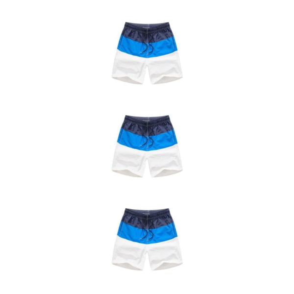 1/2/3/5 Pustende og stilige shorts for menn - for sommeren Blue and Dark Blue XL,1 3PCS