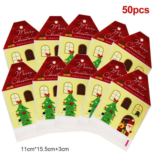 50 st julgodispåsar Xmas House förpackningsficka