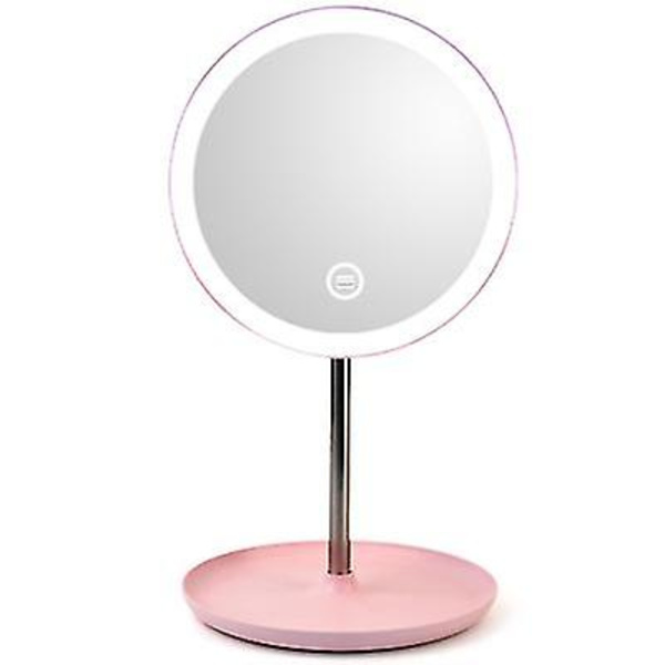 Spejl badeværelsesbord Multifunktionelt makeupspejl Led makeupspejl Natbord med lampe Natbord