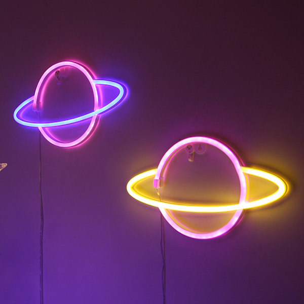 Neonljus planetformad