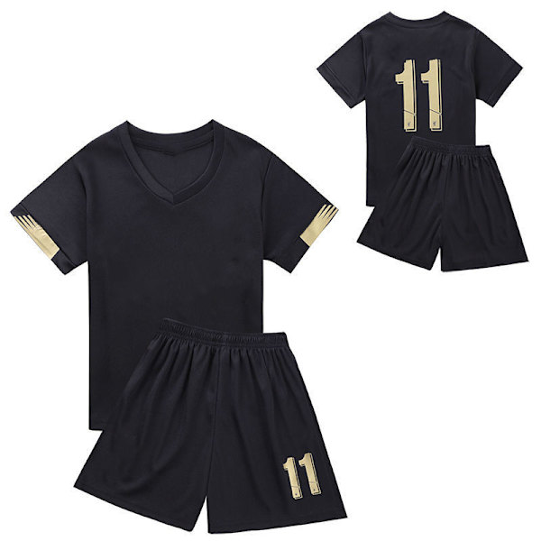 Partihandel fotbollströja uniform set barn barn fotboll bära tröjor Blue S