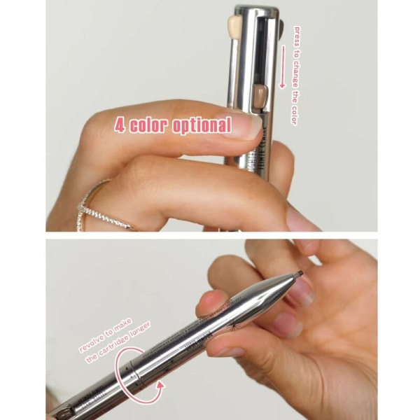 4-i-1 Eyebrow Contour Pen Waterproof Definition Highlighting Brows Eyebrow Pencil Natural Eyebrows Makeup Cosmetic ToolBlonde, modell: Blond