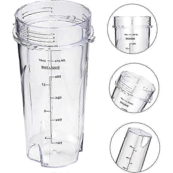 2-pak 16Oz erstatningskopper med låg til Ninja QB3001SS kompakt personlig blender