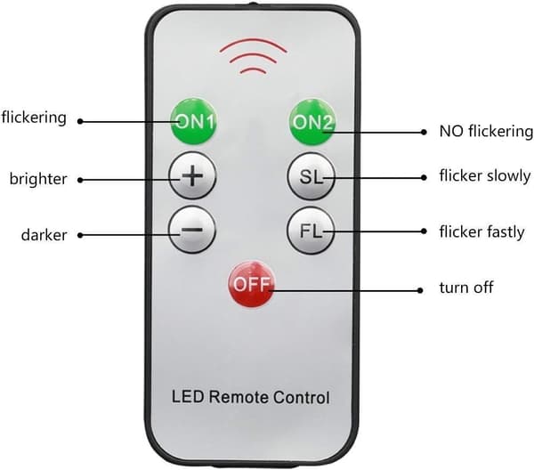 ##/20 stk LED-juletrærlys med avtakbar fjernkontrollklips, Multi##/