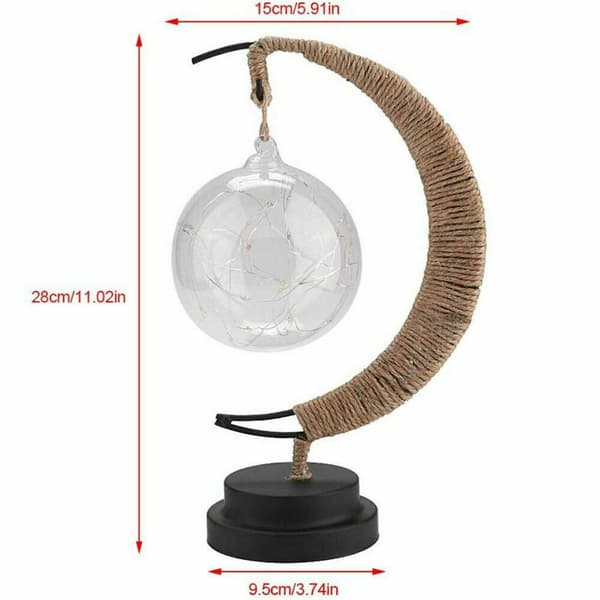 Enchanted Lunar Lamp USB Jule LED Månelampe Hængedekoration blå