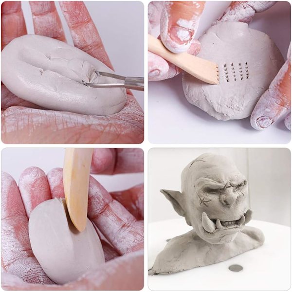 22 st Skulpteringsverktyg Set, Trähandtag Metall Plastskrapa