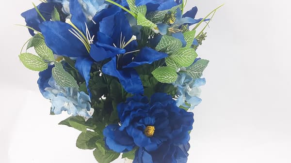 Vårblomst kunstige hortensia blomster, blå