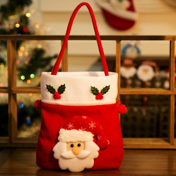 Julklappspåse Xmas godishållare påse Dragsko påse Party Favors Package Tote null - Christmas snowman
