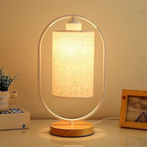 Kinesisk bordlampe, hvid sengelampe.