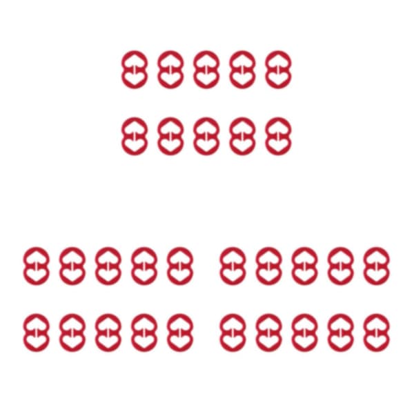 1/2/3/5 10 stk Dame BH Stropp Klips Erstatning Jenter Damer Red 3PCS