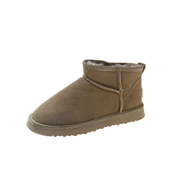 Lämpimät lumikengät lyhyet saappaat paksu pohja puuvillasaappaat arder chestnut colour 44