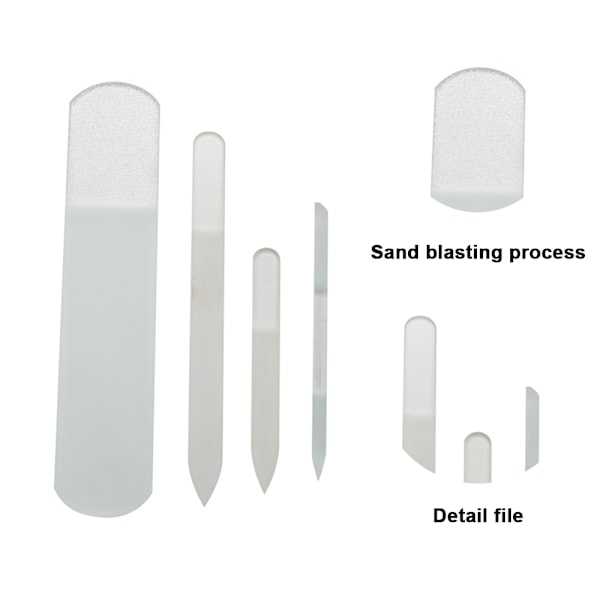 Foot Scrubber - Handgjord fotfil av glas - Dead Skin Remover blue glass foot files