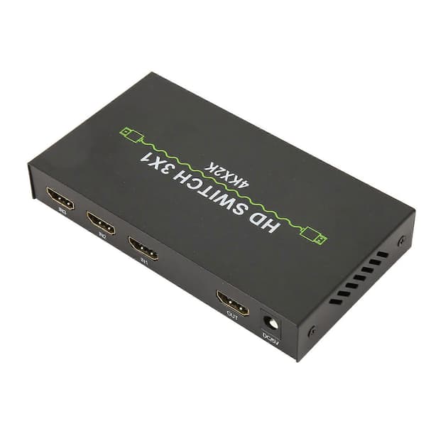 HD Multimedia Interface Switch 3 in 1 ut 4K Stöd 3D Video Switcher Selector för Set Top Box Laptop TV 100?240V US Plug