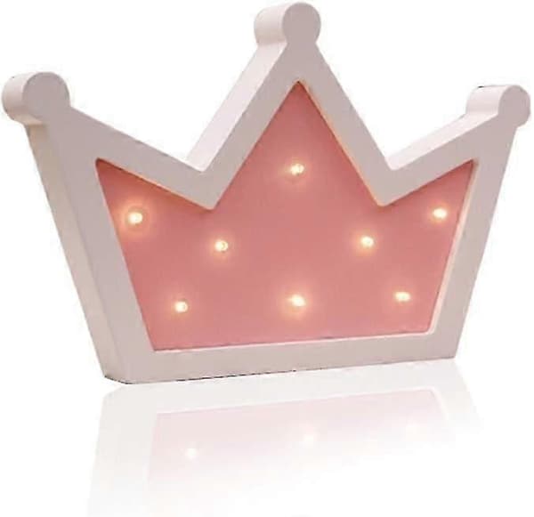 Krone LED-lys Veggdekorasjon, Dronning Prinsesse Konge Skiltlys, Kronedekorasjon, Egnet