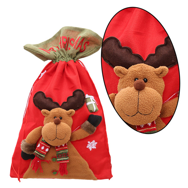 Julklappspåsar, personlig jultomte säck presentförpackning style 3