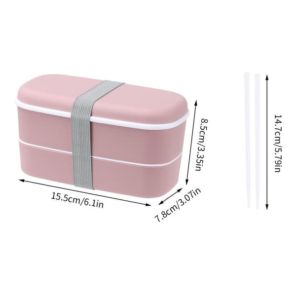 Dubbellager Bento Box Miljövänlig Lunchbox green